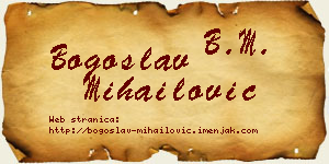 Bogoslav Mihailović vizit kartica